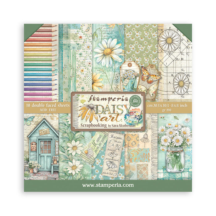 STAMPERIA- 8 x 8  paper collection -  DAISY ART -