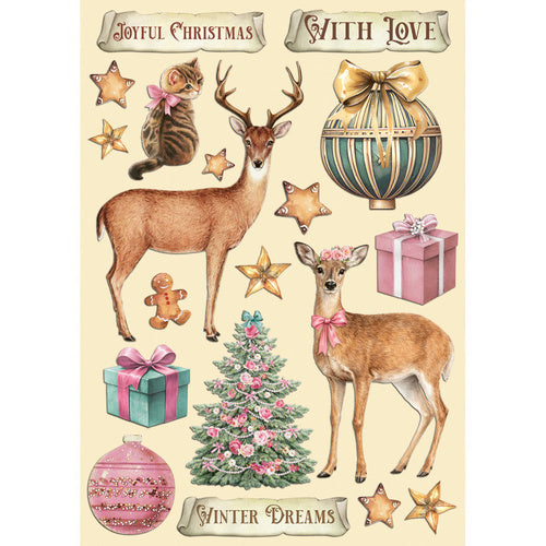 Stamperia Winter Dreams Colored Wooden Shapes