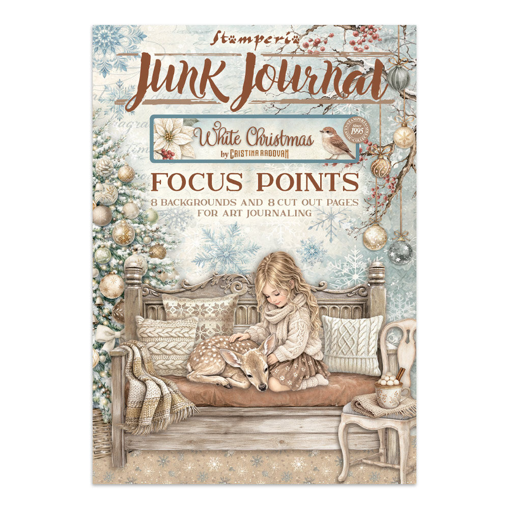 Stamperia White Christmas Junk Journal Focus Points