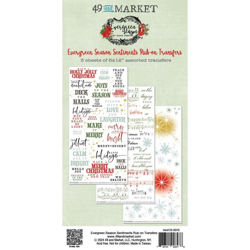 49 And Market , Evergreen Season Sentiments Rub ons Transfers