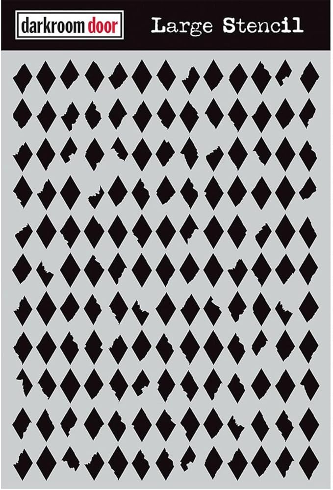 Darkroom Door Large Stencil - diamonds