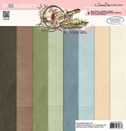 49 & Market - 12 x12 inch Paper collection  -  The Looking Glass  Solids