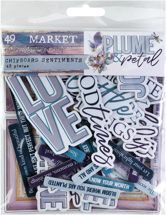 49 And Market chipboard  Set  Plume and Petal