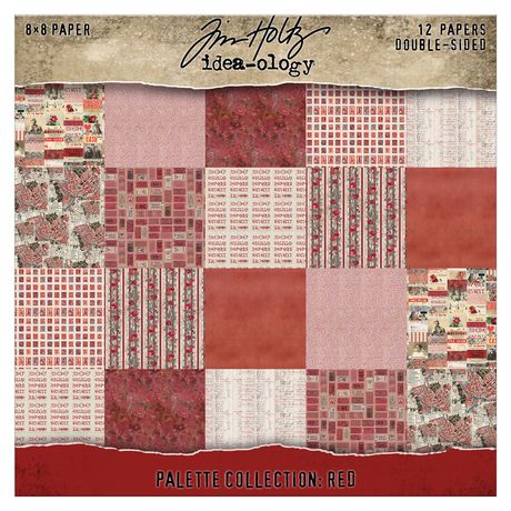 Tim Holtz Idea-ology Idea-ology Double-Sided Cardstock 8"X8" Palette Collection: Pink