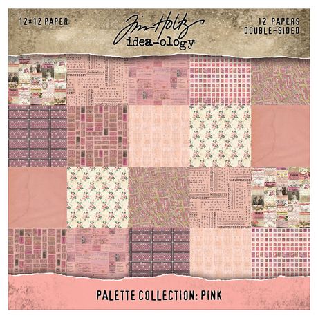 Tim Holtz Idea-ology Idea-ology Double-Sided Cardstock 12"X12" Palette Collection: Pink