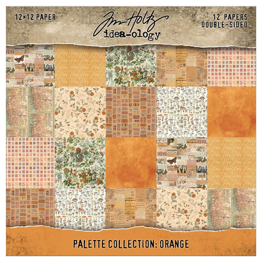 Tim Holtz Idea-ology Idea-ology Double-Sided Cardstock 12"X12" Palette Collection: Orange