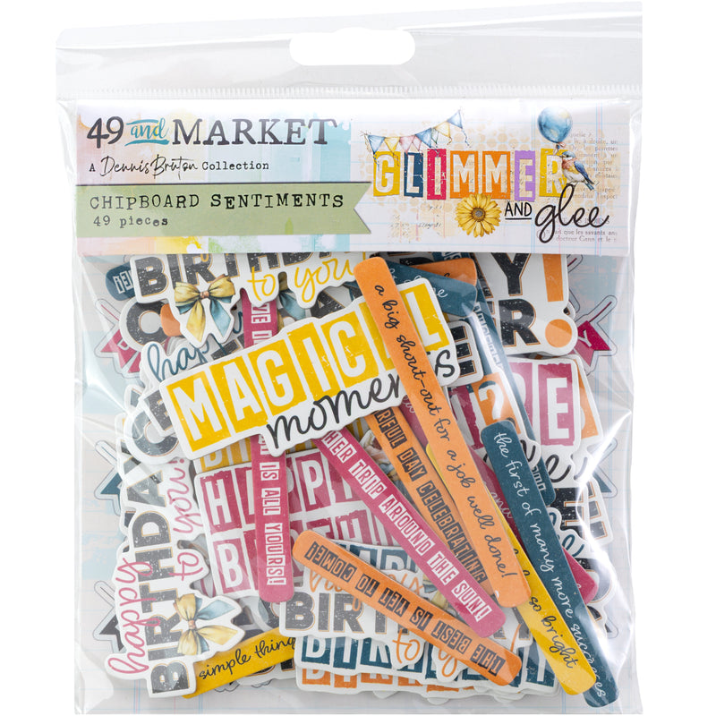 49 and Market -Chipboard Sentiments  - Glimmer and Glee
