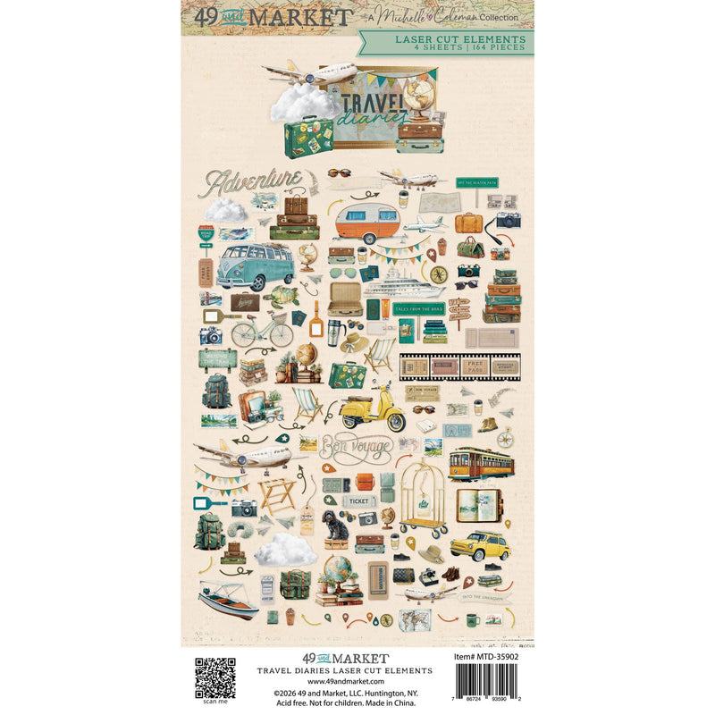 49 And Market Travel Diaries Laser Cut Elements