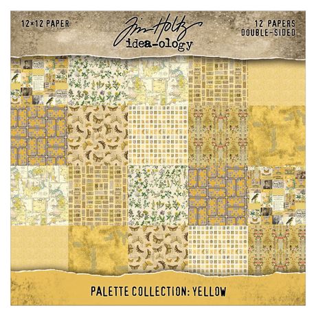 Tim Holtz Idea-ology Idea-ology Double-Sided Cardstock 12"X12" Palette Collection: Yellow