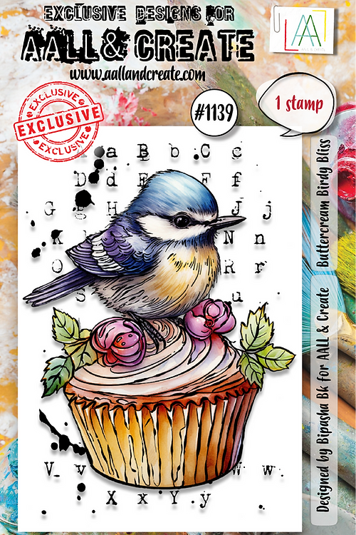 AALL & Create A7 Stamp Buttercream Birdy Bliss