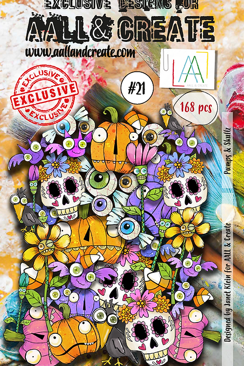 AALL & Create - Pumpkin and Skulls   & Colour Epehmera