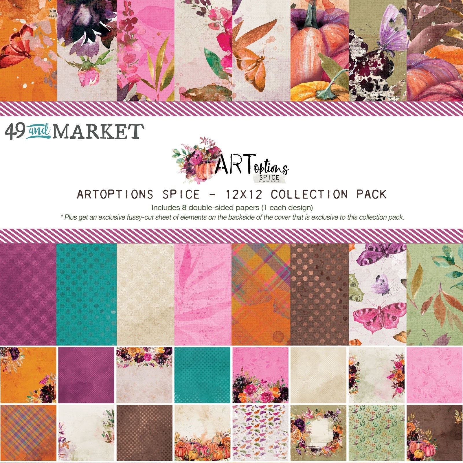 49 and Market-  12 x 12 Collection  Pack   -  Art Options Spice