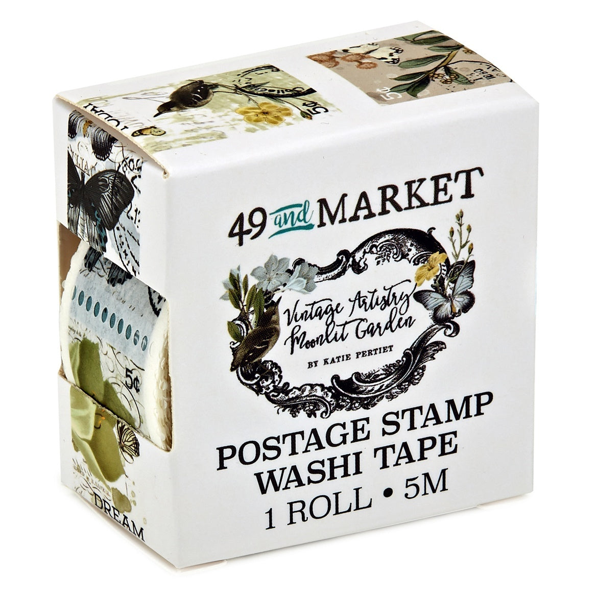 49 & Market- Vintage Artistry   MoonLit Garden -  Postage stamp Washi Tape