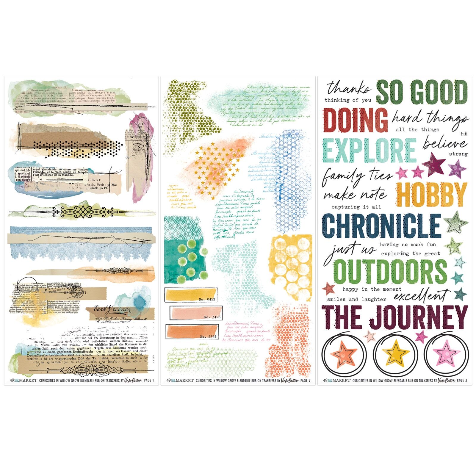 49 and Market - Curiosities In Willow Grove - Rub ons Blendable