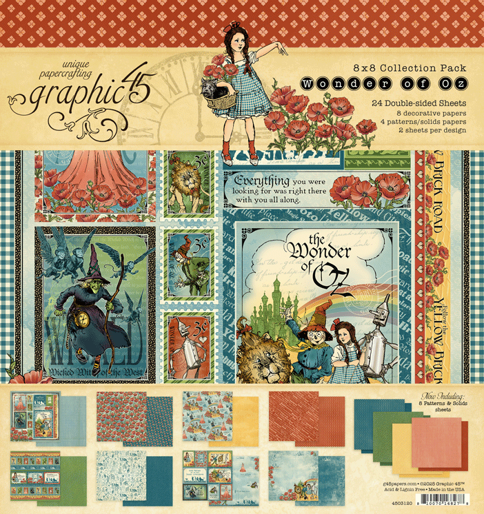 Graphic 45 -  8 x 8   Wonder of Oz collection Pack