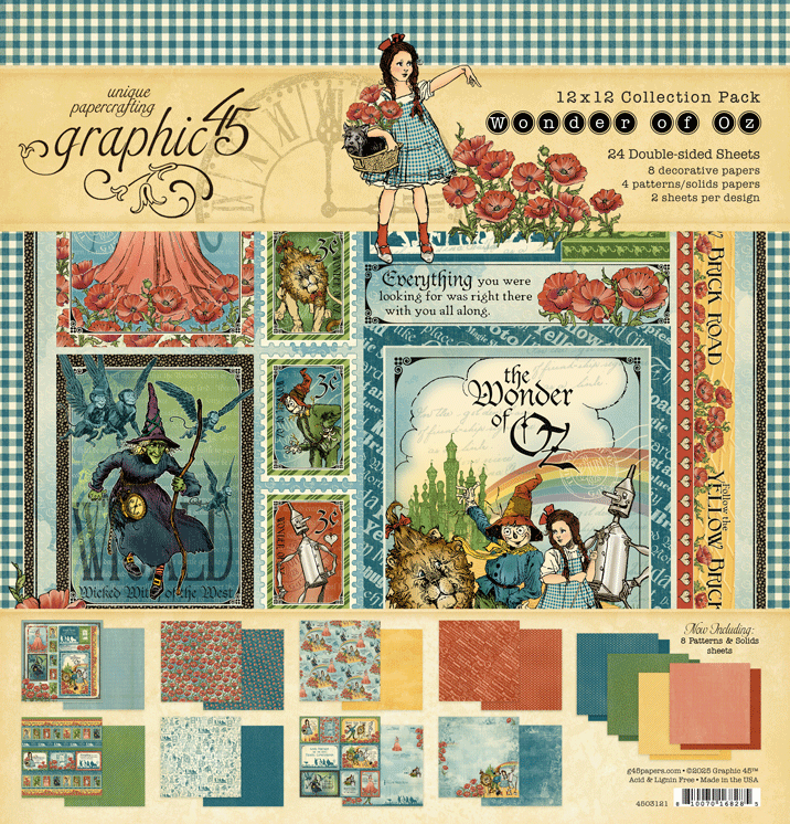 Graphic 45 -  12 x 12  Wonder of Oz collection Pack