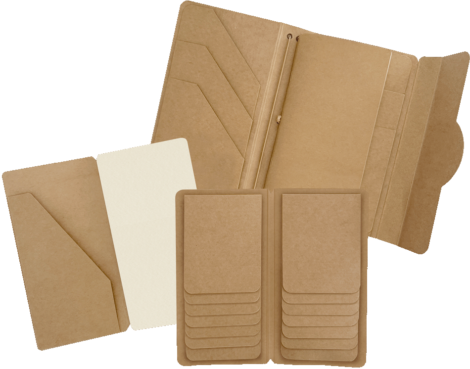 Travel Album with Inserts – Waterfall Folder & Journaling Notebooks — Kraft