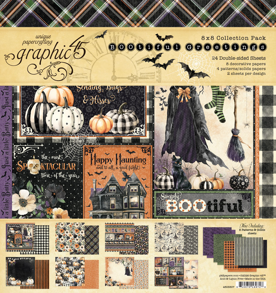 Graphic 45  8 x 8 Collectiion Pack - BOOtiful Greetings