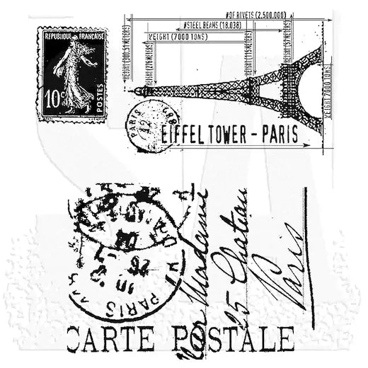 Tim Holtz Cling Rubber  Stamp - I See Paris