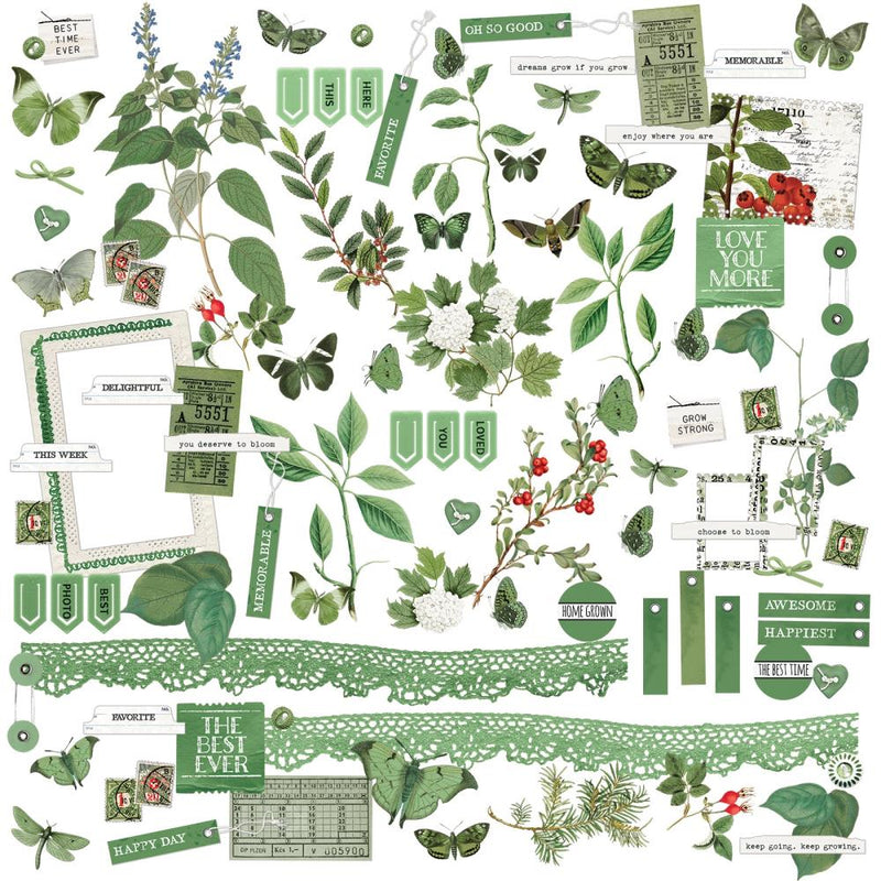 49 & Market Colour Swatch: Willow Laser Cut Outs Elements