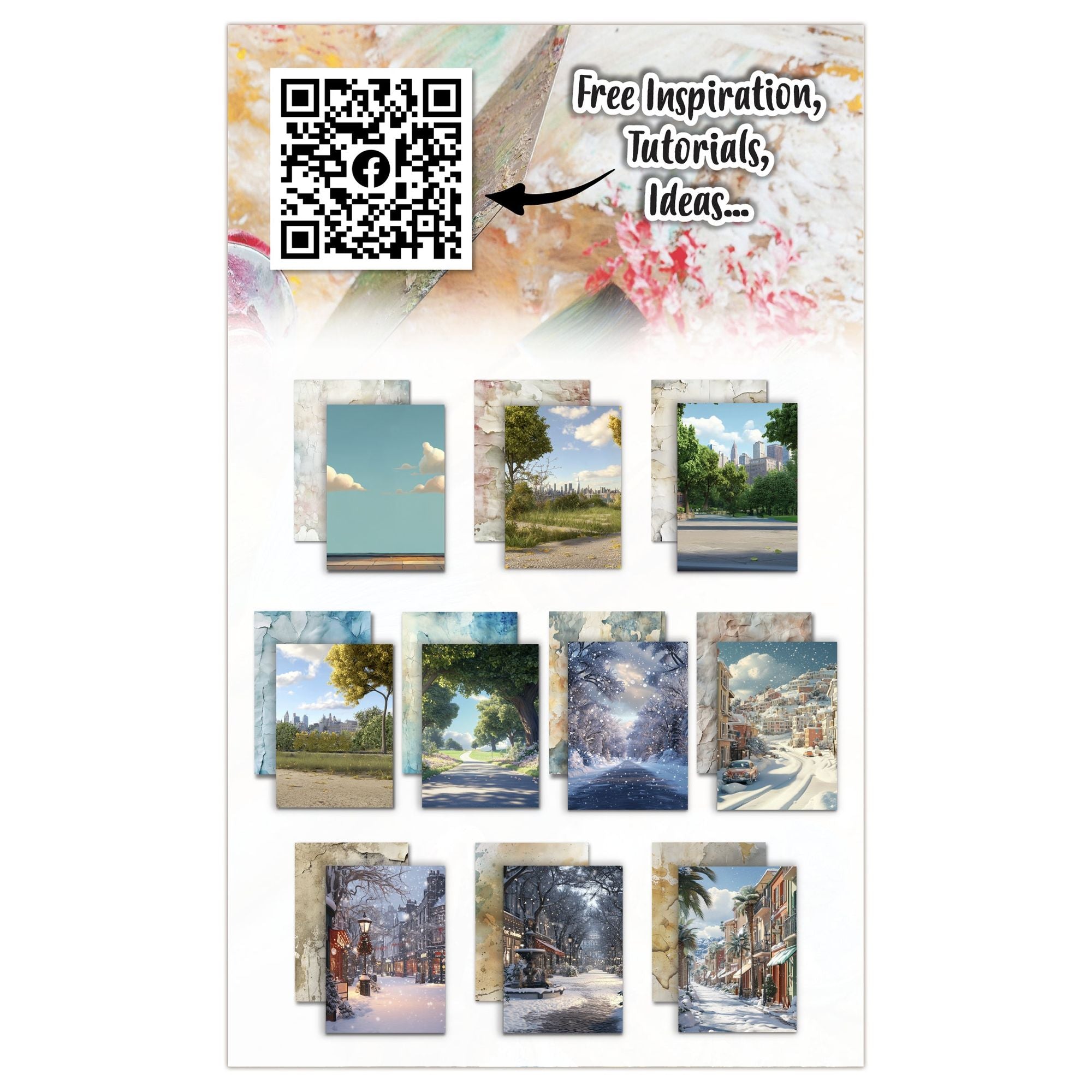 AALL & Create - Snowfall  &  Stains  A6 Paper