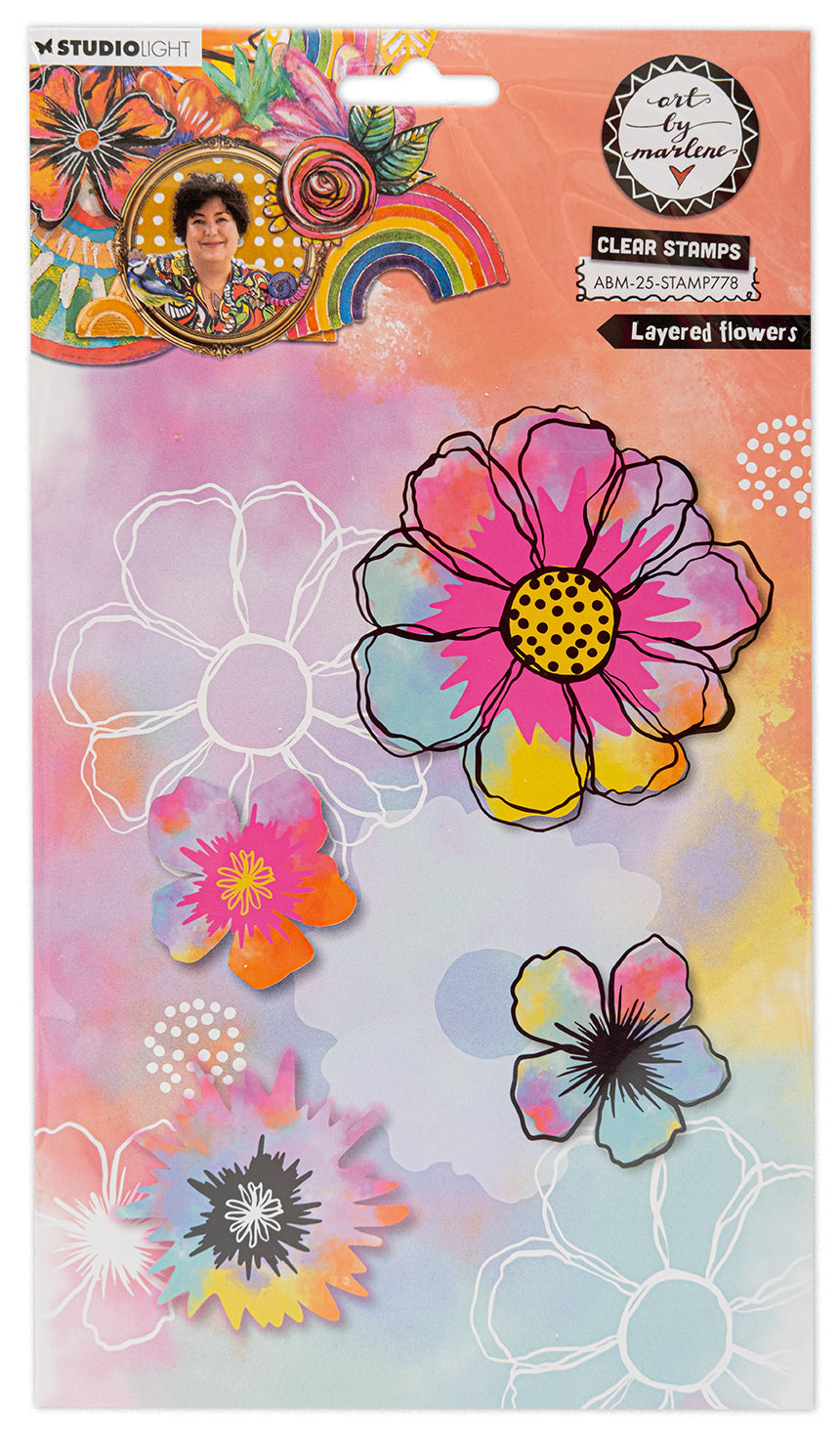 Art By Marlene Layered Flowers Stamp