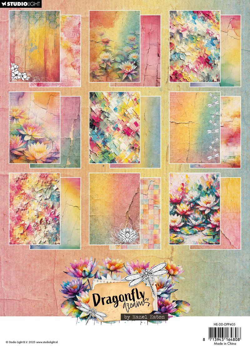 Studio Light -  DragonFly Dreams Designer Paper Pad Back Grounds