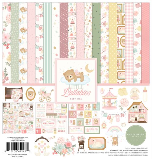 Carta Bella – Little Lullabies Baby Girl Collection Kit 12x12 (CBLUG486016)
