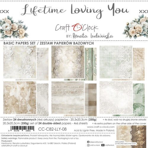 Craft O’Clock – Lifetime Loving You Basic Papers Set 4x6 (CC-C82-LLY-08)