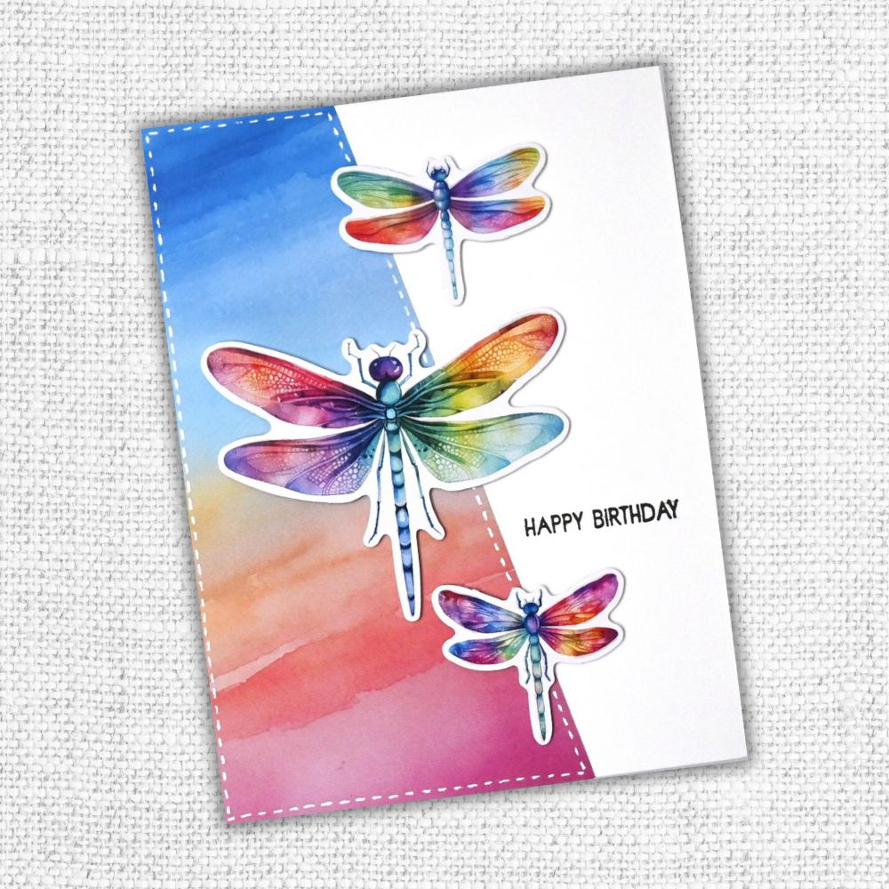 Paper Rose Rainbow Garden Insects Embossed Die Cuts