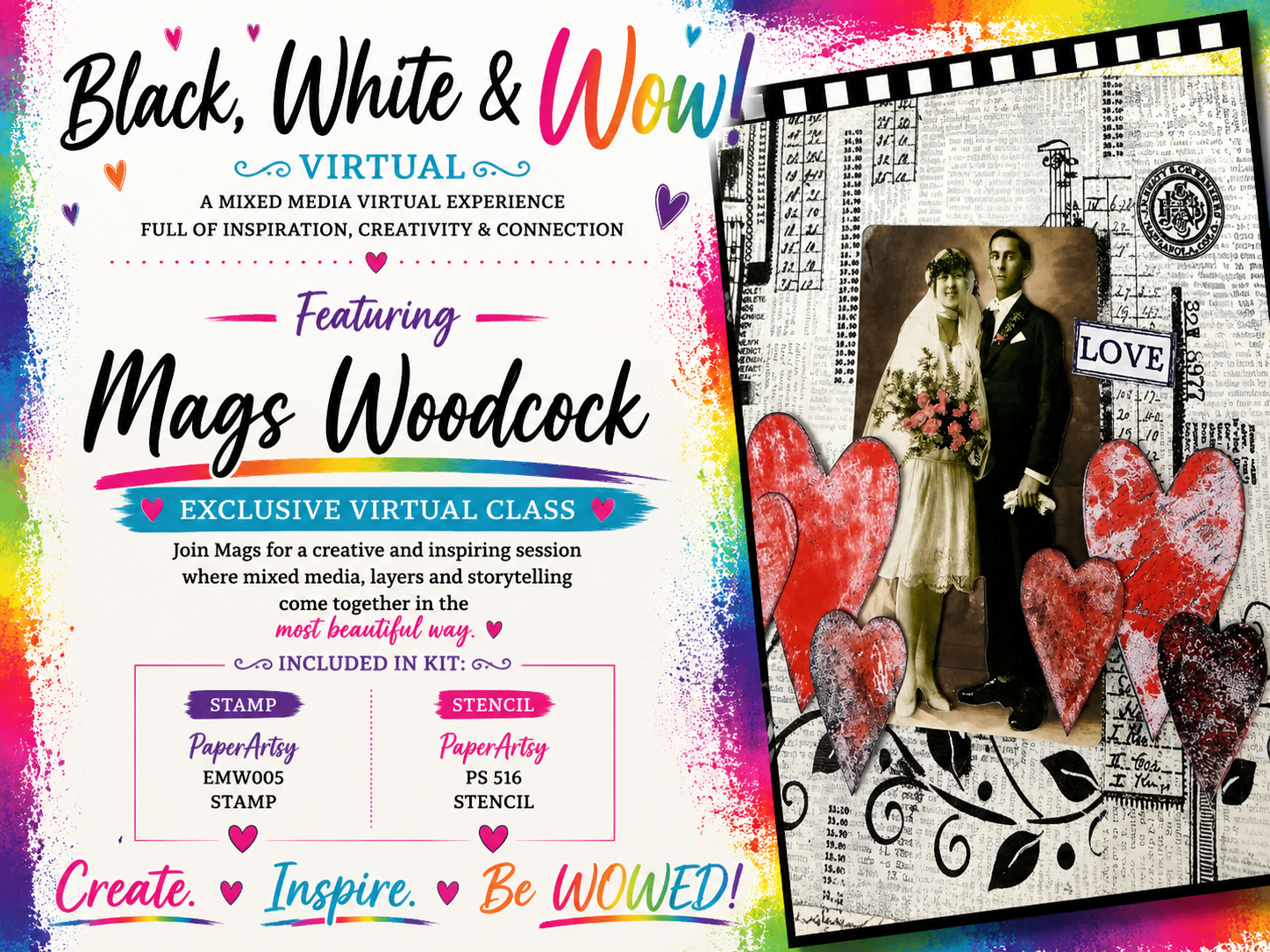 BLACK WHITE AND WOW - Mags Woodcock
