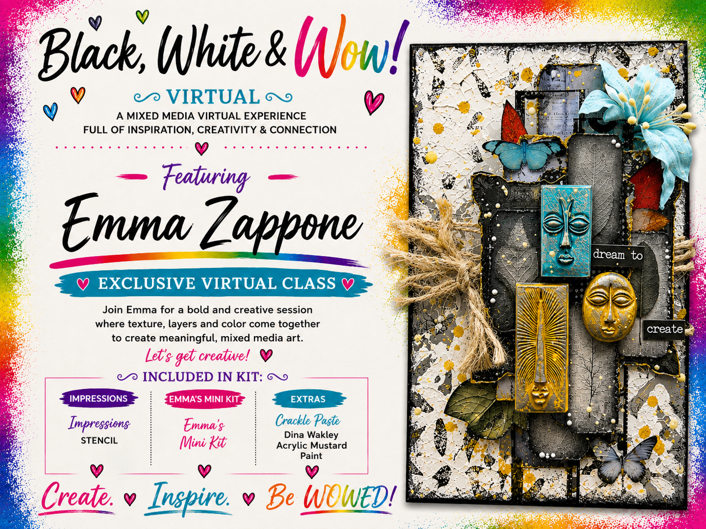 BLACK WHITE AND WOW -  Emma Zapone   Dream to Create OTP