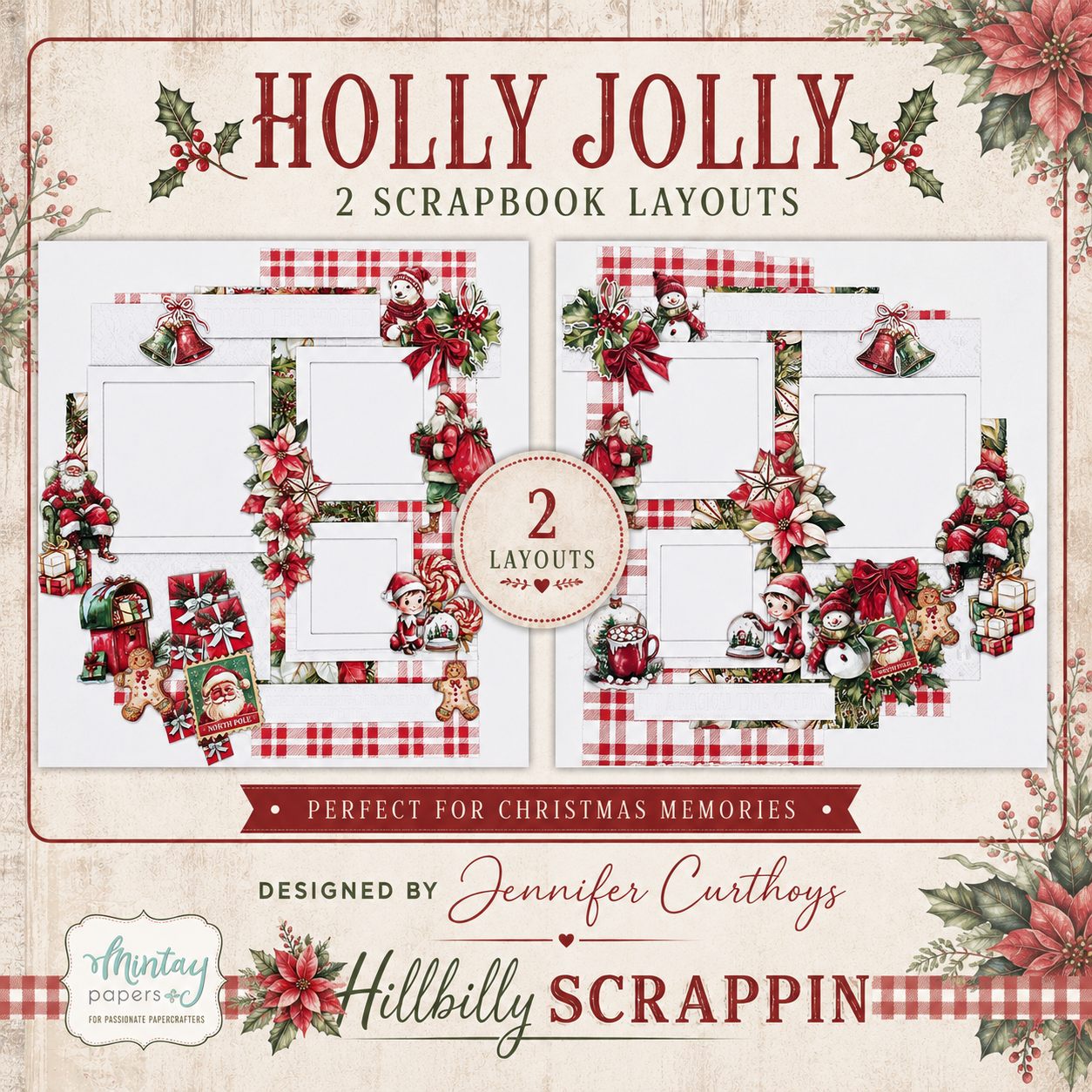 Mintay - Holly Jolly - 2 Page layout