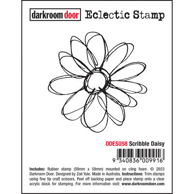 Darkroom door Eclectic Stamp - Scribbled Daisy