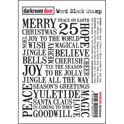 Darkroom door Word Block Stamp - Christmas