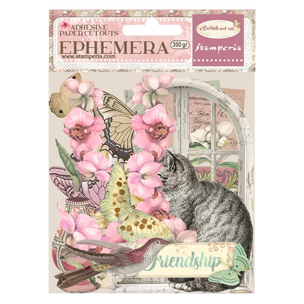 Stamperia Ephemera  - Orchids and Cats