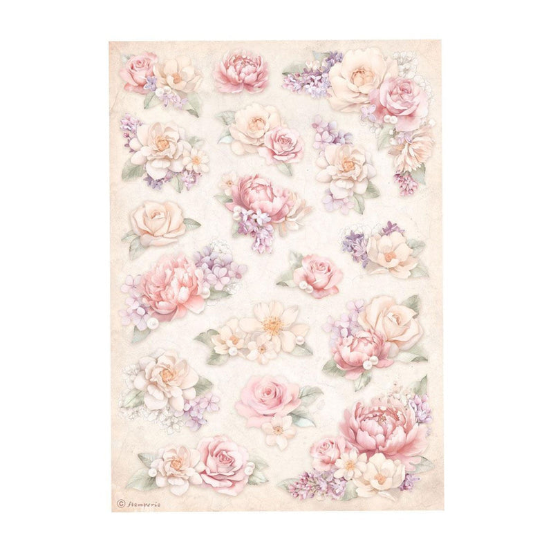 Stamperia Assorted Rice Paper Romance Forever Florals