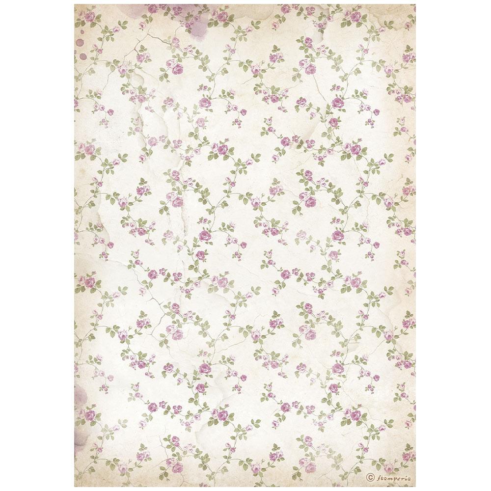 Stamperia Rice Paper A6  Back grounds - Lavender