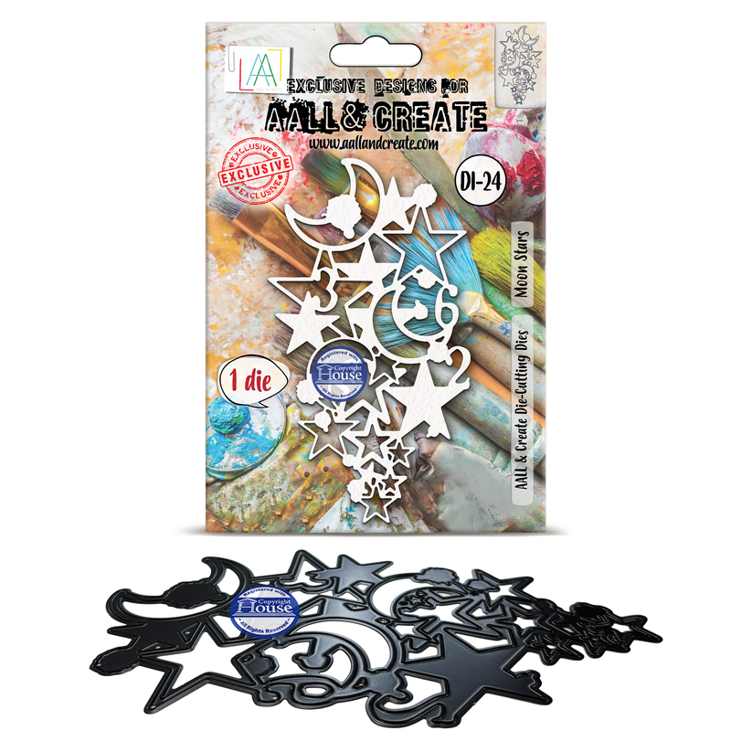 AALL & Create DI-24 Moon Stars Die-Cutting Die