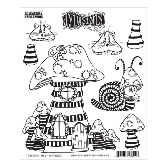 Dylusions by Dyan Reaveley - Cling Stamps - Toadstools Tale