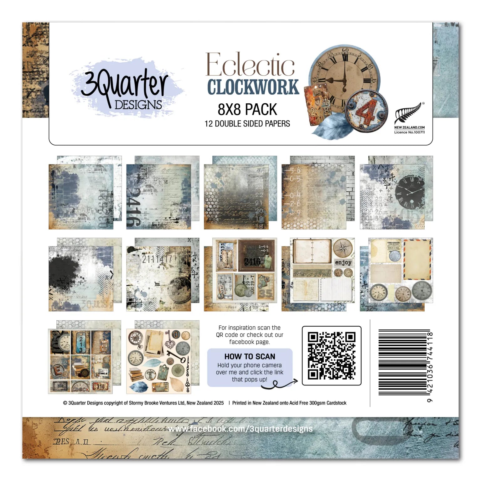 3Quarter - Eclectic Clockwork Collection 8 x 8