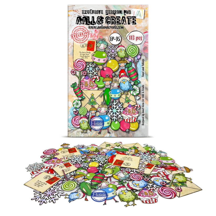 All & Create EP-95 Christmas Ephemera Pack, 113 Pieces