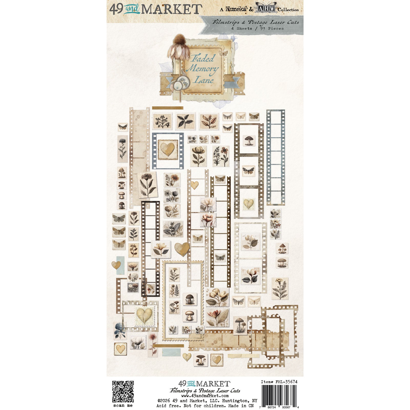 49 and Market - Film strip laser Cuts -  Faded Memory Lane
