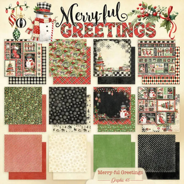 Graphic 45 Merry-ful Greetings 12x12 Collection Pack