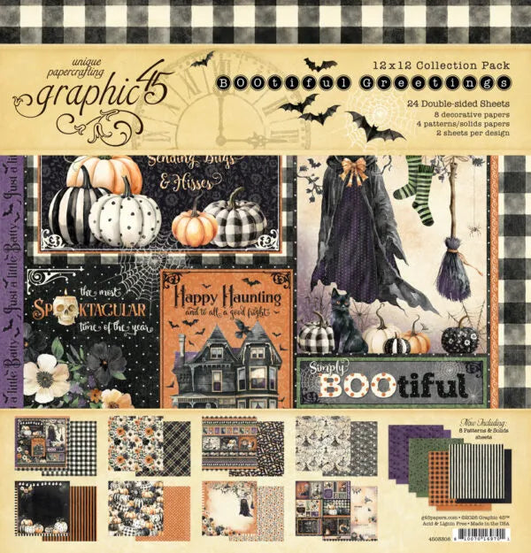 Graphic 45 Bootiful Greetings 12x12 Collection Pack