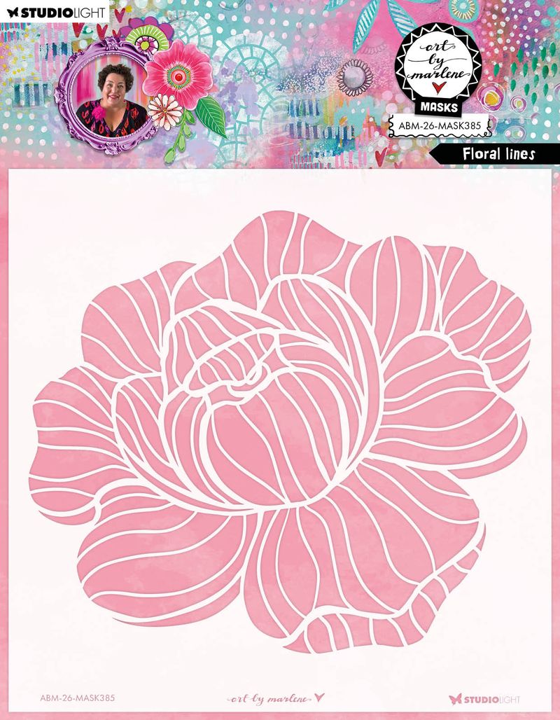 Art By Marlene - Mask -floral Lines