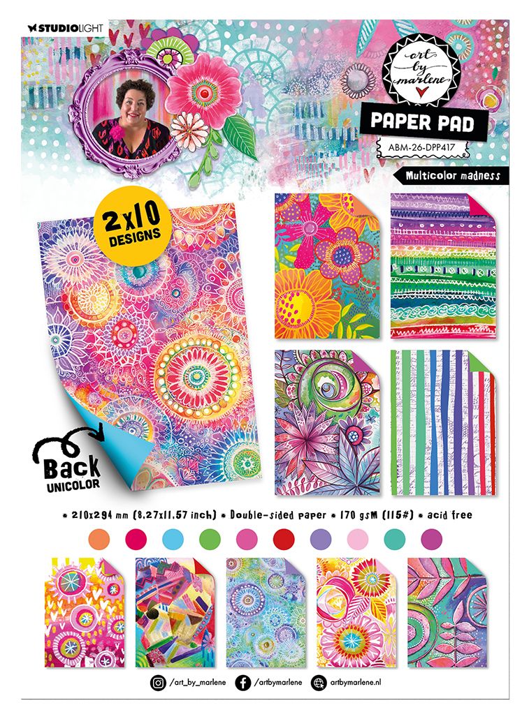 Art By Marlene -  Paper Pad - Multicolour  madness
