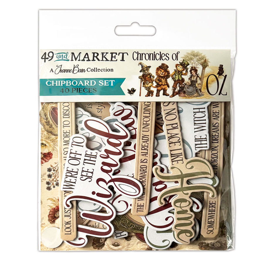 49 and Market Chronicles of Oz Chipboard Set - 40 Pieces