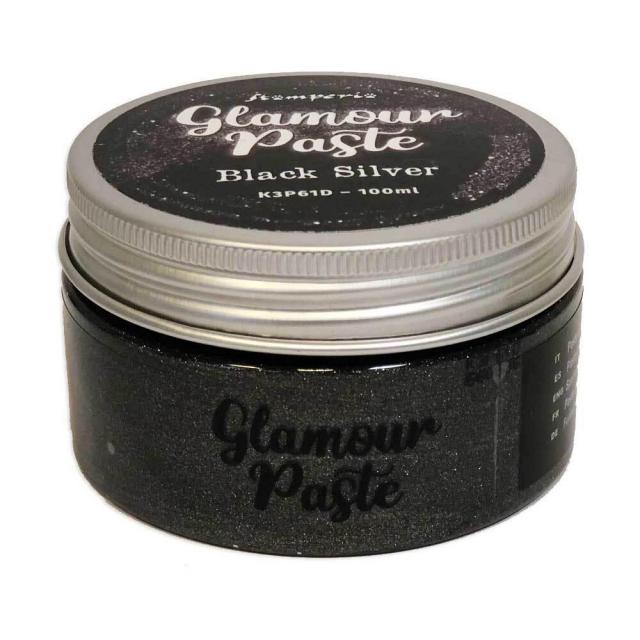 Stamperia Glamour Paste – Black Silver (K3P61D)