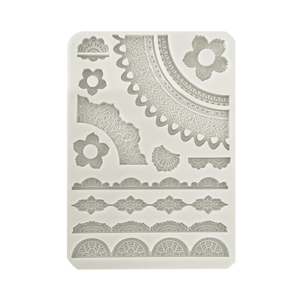 Stamperia - Silicone  Mould  -  Secret Diary A5 Lace Edging